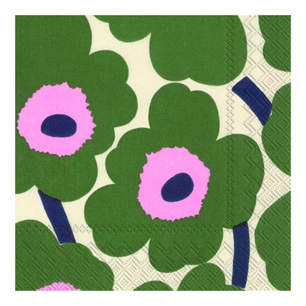 Ideal Home Range Marikekko Unikko Dark Green Lunch Napkins